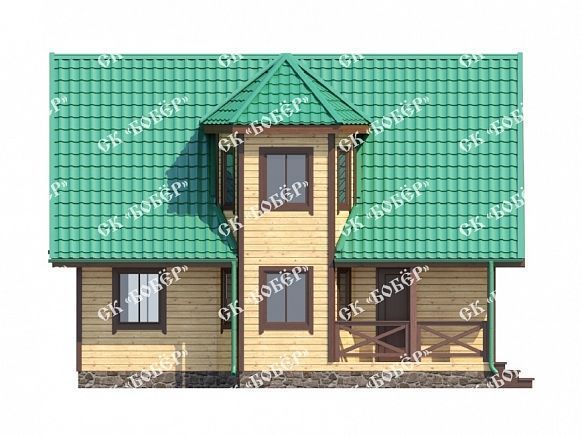 Эркерный дом из бруса 7х9. фото